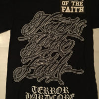 Terror – keepers of the faith, black shirt, white front- and back print, size S
